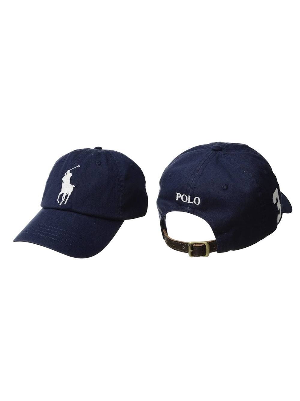 Polo by Ralph Lauren Navy Baseball Cap with White Pony Embroidery